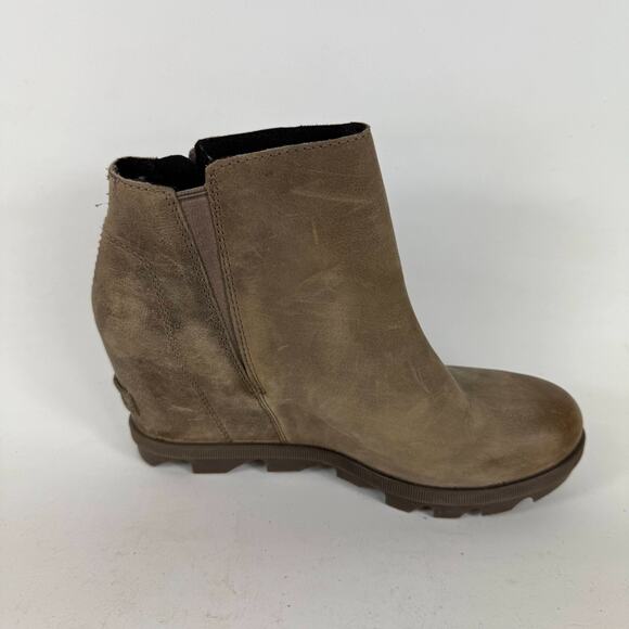 Sorel Joan of Arctic II Ankle Boots Women's 8 Brown Leather Side Zip NL3365-240 - Picture 3 of 10